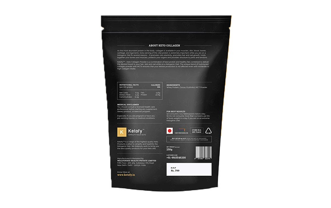 Ketofy Keto Collagen    Pack  250 grams